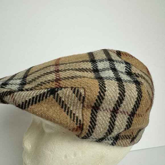 Ireland Pure New Wool Newsboy Flat Cap Style Burberry Sz M, 7 1/2,  58 cm Unisex